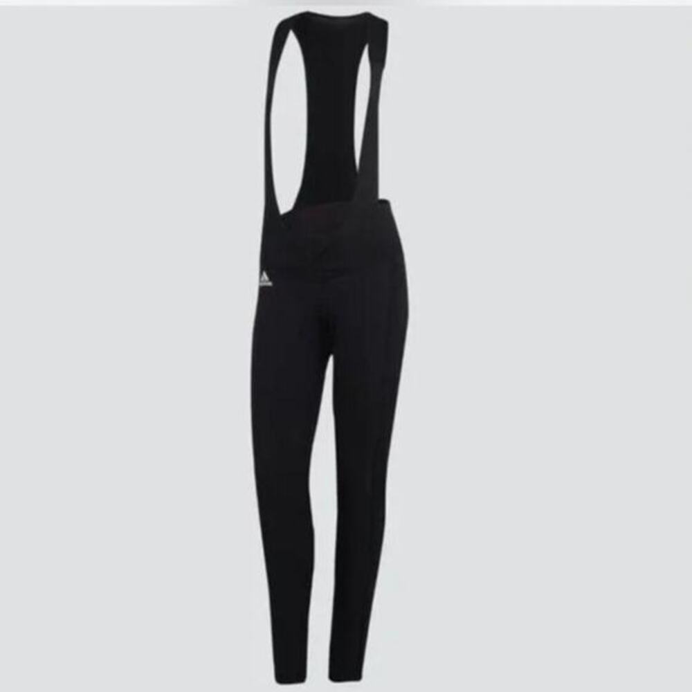 Adidas Cycling Bib Tights Sz S Black Padded Cold Ready Bike NWT Performance